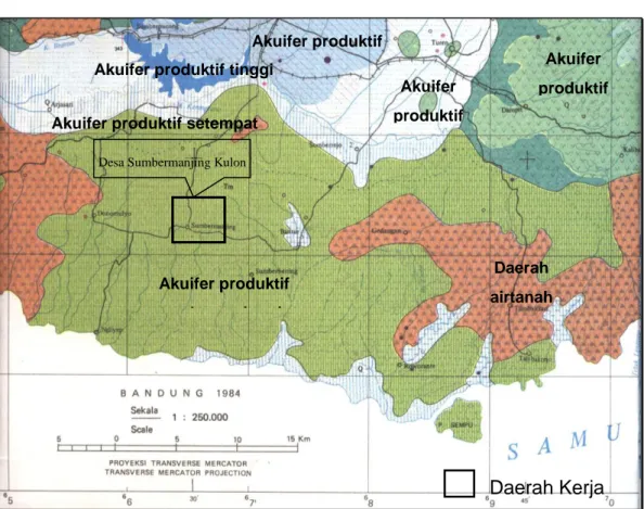 Gambar 3. Peta Hidrogeologi Daerah Malang Selatan dan Sekitarnya, Jawa Timur  [6]