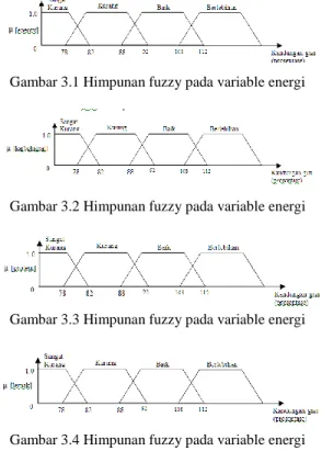 Gambar 3.2 Himpunan fuzzy pada variable energi 