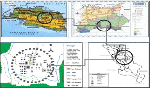 Gambar 1 : Peta Administrasi Lokasi Penelitian, Kampung Tajur Kahuripan  Sumber: www.geoggle.search.com 