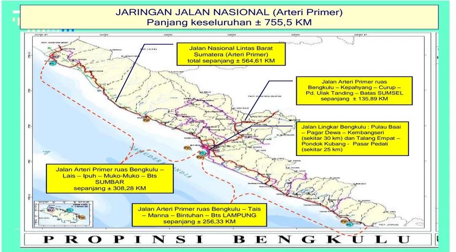 Gambar 6.4 Peta Jaringan Jalan Nasional di Provinsi Bengkulu 