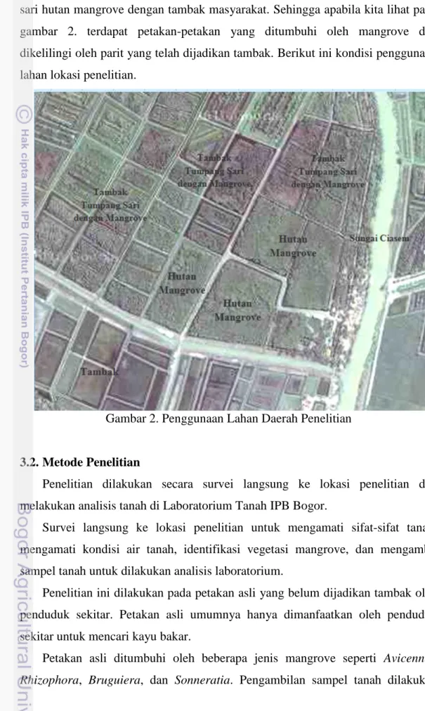 Gambar 2. Penggunaan Lahan Daerah Penelitian 