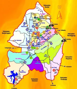 Gambar 2.1 Peta Wilayah Kabupaten Wonosobo 