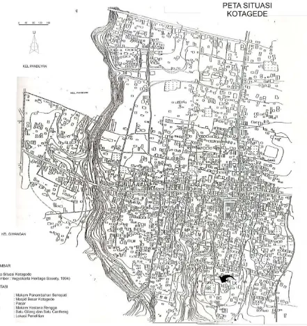 Figure 3. Kotagede Yogyakarta, Site plan Source: Yogyakarta Heritage Society, 1994 