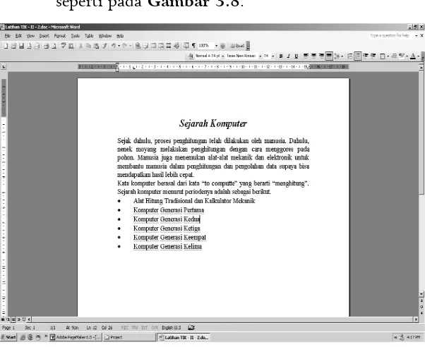 Gambar 3.7Kotak dialog pada submenu Bullet and NumberingSumber: Dokumentasi Penulis.
