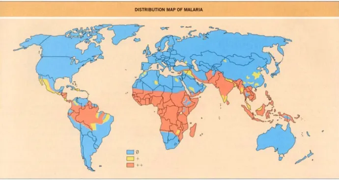 Gambar Peta Distribusi Malaria. 