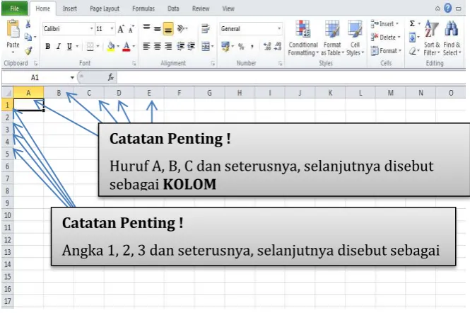 Gambar 1. Printscreen contoh program exc   