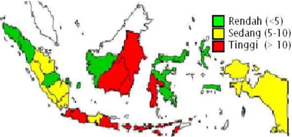 Gambar 3. Infeksi Dengue di Indonesia  2.4  Penularan  