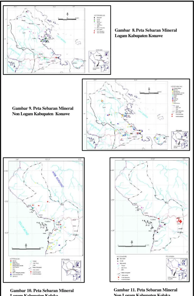Gambar 10. Peta Sebaran Mineral  Logam Kabupaten Kolaka 