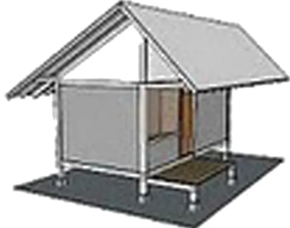 Gambar 6 Bangunan dengan atap jogo anjing  c. Badak heuay 