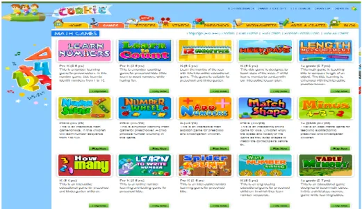 Gambar 10. Tampilan website www.cookie.com/kids/games/mathgames.html 