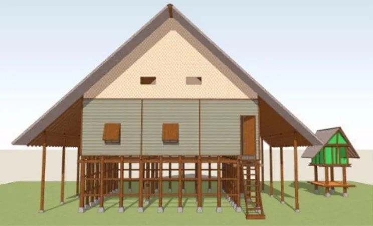 Gambar 1. Bentuk asli bangunan rumah Duri 