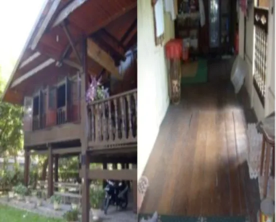 Gambar  8.Material  kayu  rumah  tradisional  Makassar  di perkotaan 