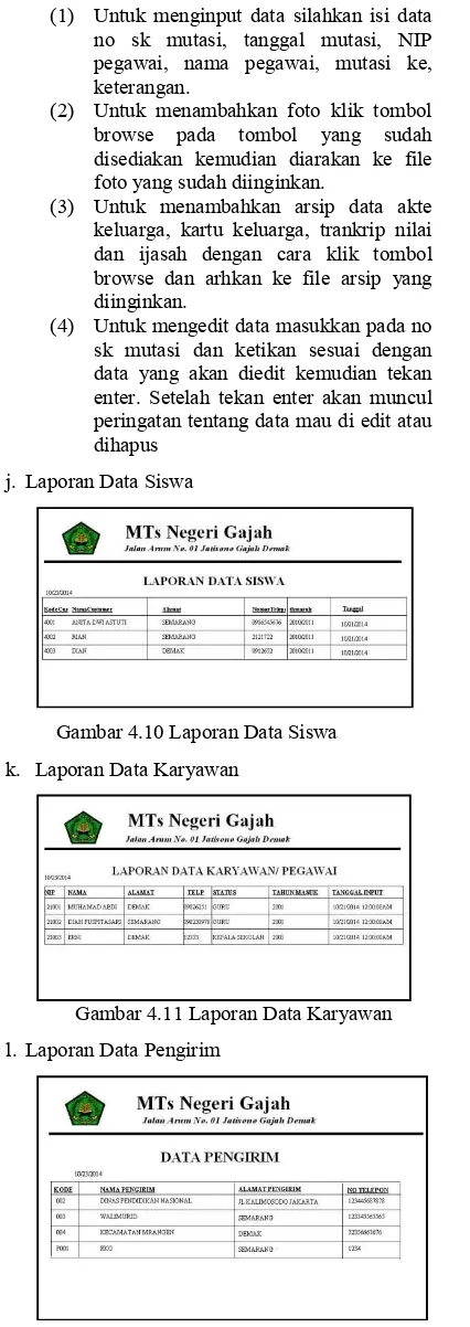 Gambar 4.10 Laporan Data Siswa 