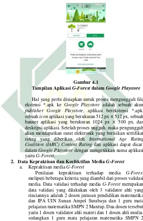  Gambar 4.1 Tampilan Aplikasi G-Forest dalam 