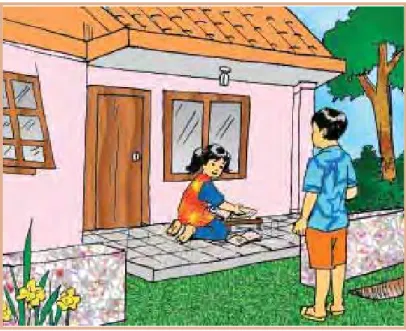 Gambar 1.3 Rio datang ke rumah Rini.