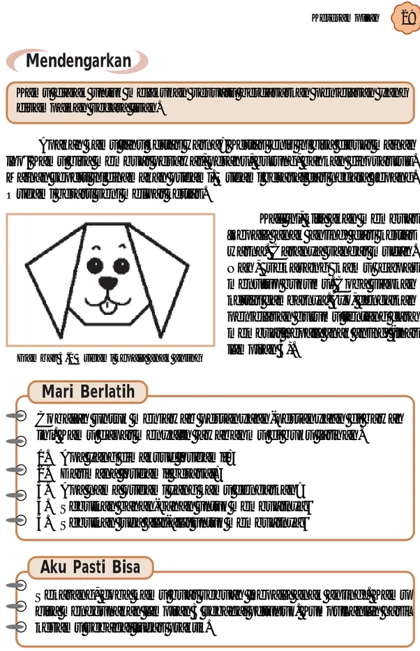 Gambar 3.1 Origami kepala anak anjing