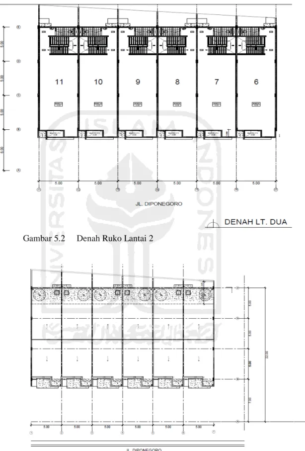 Gambar 5.2  Denah Ruko Lantai 2 