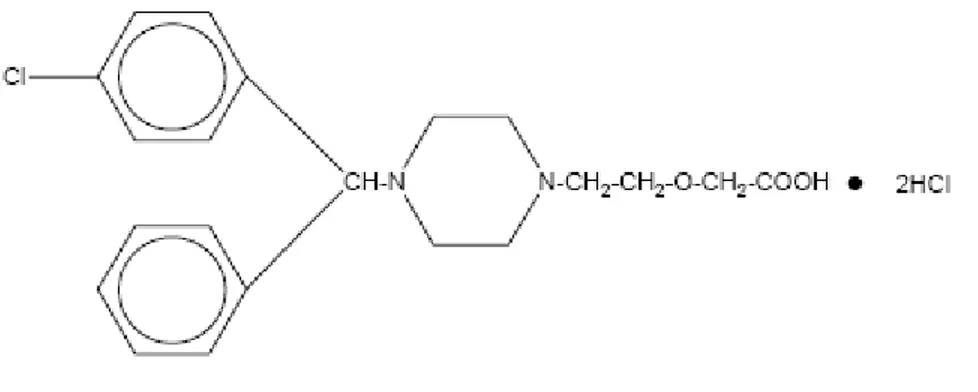 Gambar 2.3. Struktur kimia cetirizin 