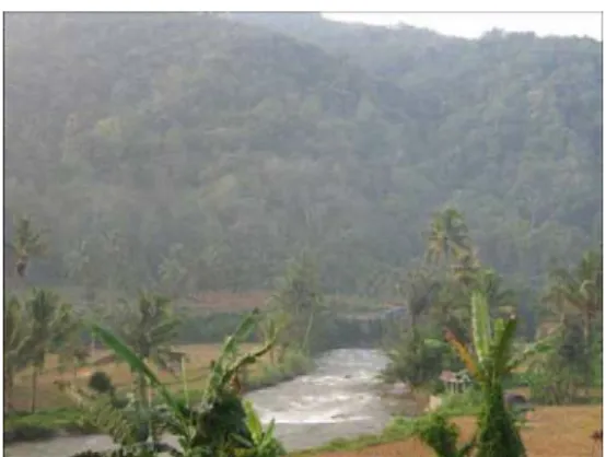 Gambar 3. Jalan lintas tengah Sumatera yang melintasi Desa Tamiang dari kota Bukitinggi menuju Medan