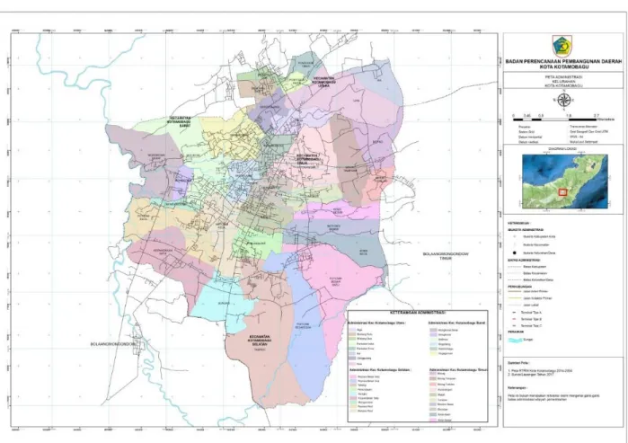 Gambar 2.2 Peta Administrasi Wilayah Kota Kotamobagu 