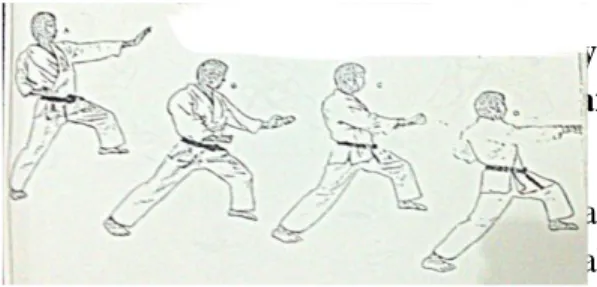 Gambar 4. Pukulan Gyaku Tsuki  (Sumber: standarisasi /pukulan 