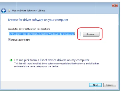 Gambar 11. Pilihan meng-install driver dari komputer