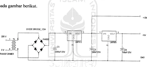Gambar 3.10 Rangkaian Catu Daya +5V