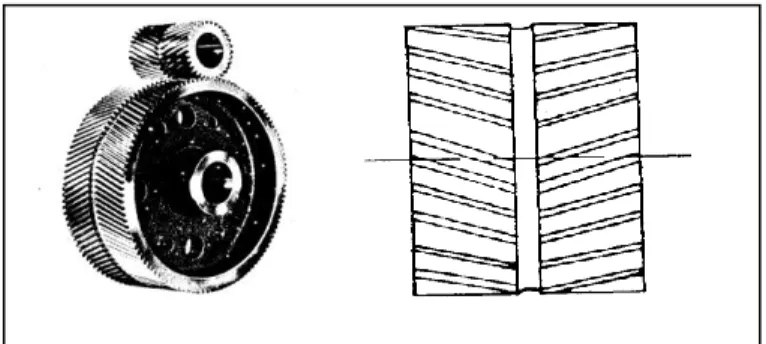 Gambar 2. Roda Gigi Helik. 