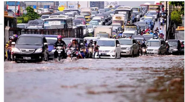 Gambar 2.2   Kondisi Banjir Jakarta  Januari 2014