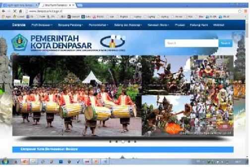 Foto 2. Salah satu bentuk sosialisasi tradisi ogoh-ogoh melalui website Kota Denpasar.