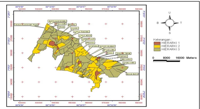 Gambar 4. Peta Tematik Hierarki Perkembangan Desa Kabupaten Batu Bara 