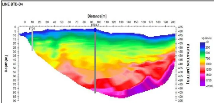 Gambar 9. Penampang seismik line BTD-D4 