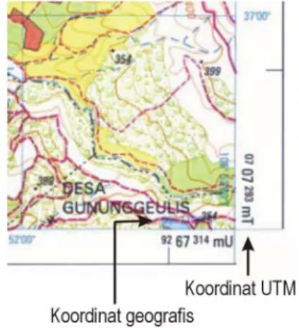 Gambar 2.11. Pembagian daerah administrasi  pada peta rupabumi skala 1:25.000 daerah Bogor  2.10