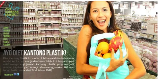 Gambar 2.5. Website Kampanye Diet Kantong Plastik 