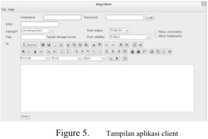 Figure 5.  Tampilan aplikasi client