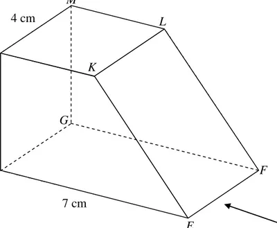 Diagram  151  shows  a  solid  right  prism  with  rectangle  base  EFGH  on  a  horizontal  plane