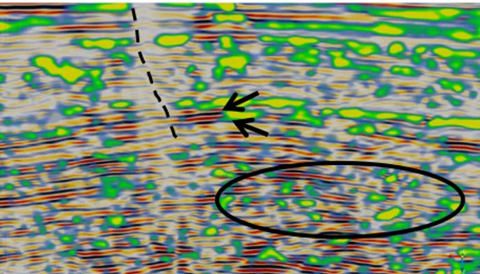 Gambar 8. Crossplot antara Impedansi P dan Gamma  Ray pada Sumur TG-1. 