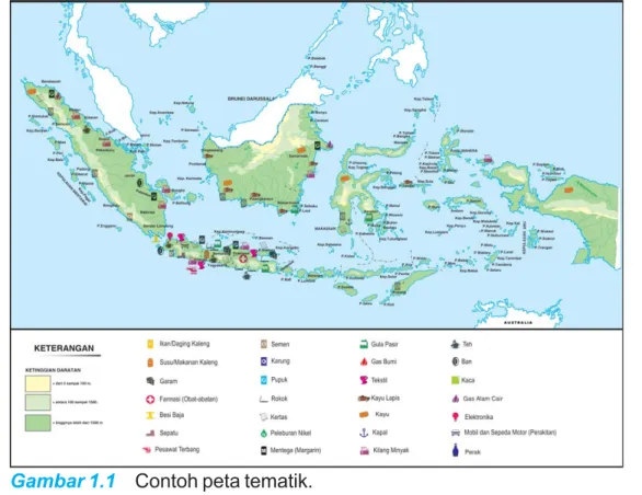 Gambar 1.1  Contoh peta tematik.