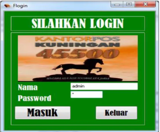 Gambar 3.Halaman Menu Login 