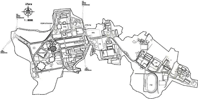 Gambar 2.12. Peta Kampus Unnes di Sekaran, Gunungpati, Semarang