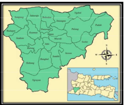 Gambar 1. Peta Kabupaten Ponorogo