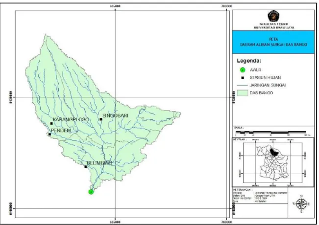 Gambar 1.  Peta Daerah Aliran Sungai Bango 