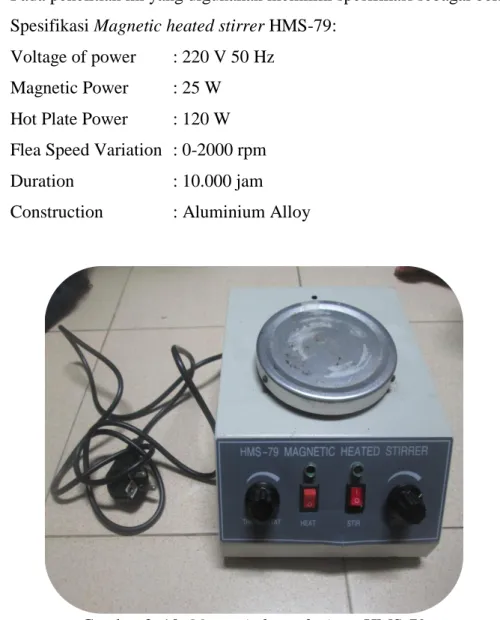 Gambar 3. 10. Magnetic heated stirrer HMS-79 