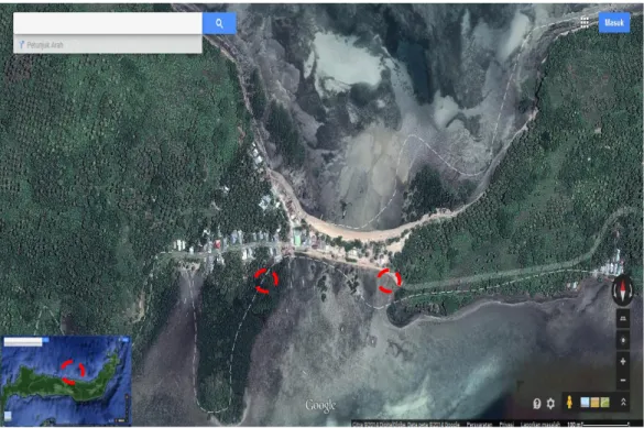 Gambar 1. Peta wilayah Desa Buladu Kabupaten Gorontalo Utara  Sumber : citra ©2013 Terametric, Data Peta © 2013 Google MapIT 