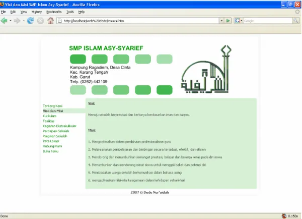 Gambar 3.6 Output visimisi.htm 