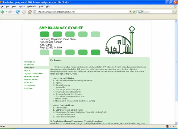Gambar 3.8 Output kurikulum.htm 