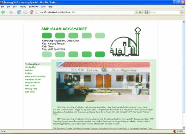 Gambar 3.4 Output index.htm 