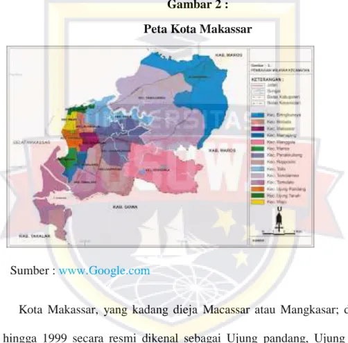 Gambar 2 :   Peta Kota Makassar 