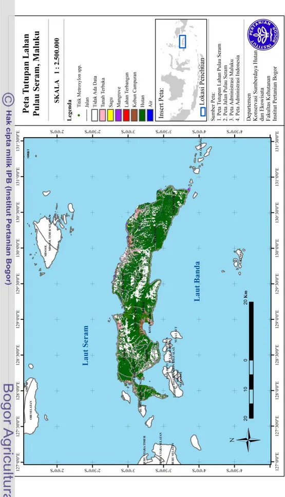 Gambar 4 Peta penutupan lahan Pulau Seram Maluku. 