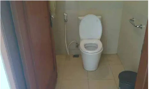 Foto 4. Kondisi toilet di Pura Taman Ayun yang telah mengalami peningkatan fasilitas.